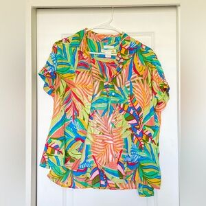 C&C California Multicolor Tropical Button Down Shirt